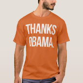 Womens Thanks Obama VNeck Tシャツ (正面)