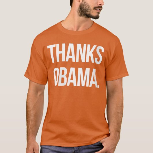 Womens Thanks Obama VNeck Tシャツ (正面)
