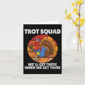 Womens Thanksgiving Running Turkey Trot Squad, Tro カード (黄色い花)