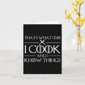 Womens Thats What I Do I Cook And I Know Things Ch カード (黄色い花)