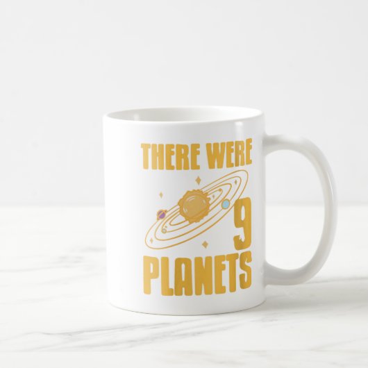 Womens There Were 9 Planets Funny Science Space Ne コーヒーマグカップ (右)