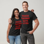 Womens Thick Thighs Save Lives Gym Fitness Workout Tシャツ (ユニセックス)