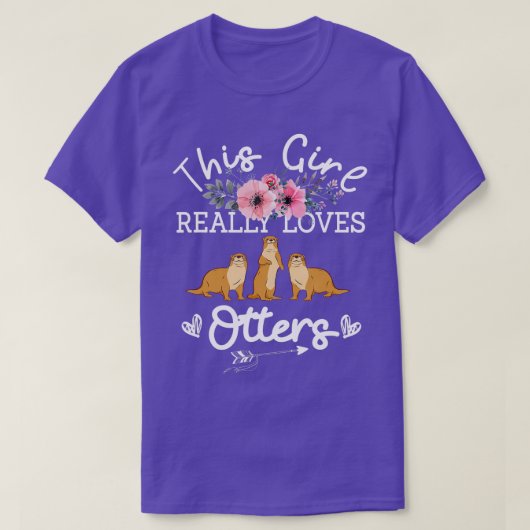 Women's This Girl Sea Otter Clothing Outfit Gift O Tシャツ (デザイン正面)