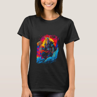 Womens Thorr Mjolnir God Thunder Lightning Norse M Tシャツ