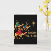 Womens Tonight We Ride Christmas 3 Wise Men Christ カード (黄色い花)