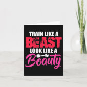 Womens Train Like A Look Like A Beauty Gym Workout カード (正面)