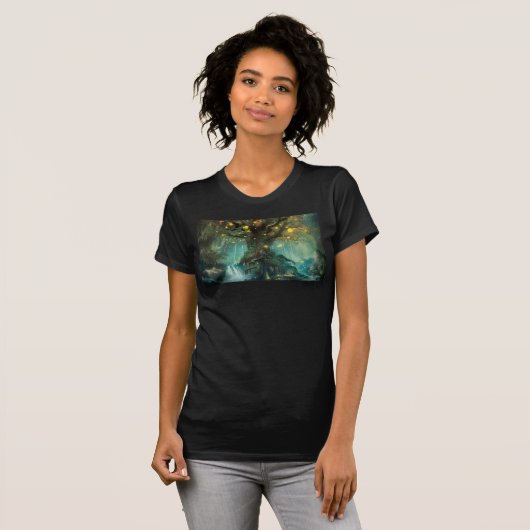 womens tree of lights t-shirt tシャツ (正面フル)