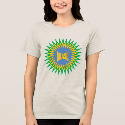 Women's Tri-blend T-Shirt oatmeal  SUN  BRASIL トライブレンドＴシャツ (正面)