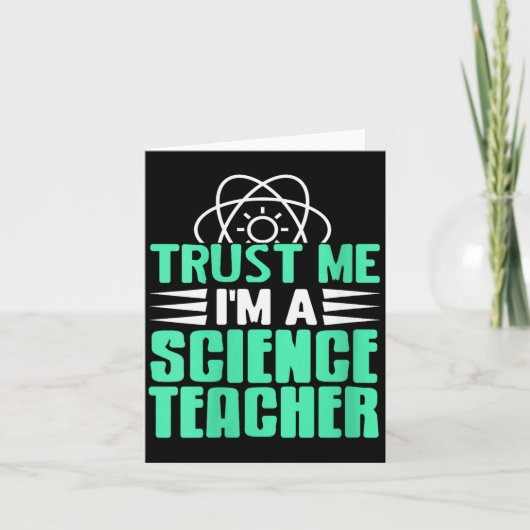Womens Trust Me I’m Science Teacher With Stem Supe カード (正面)