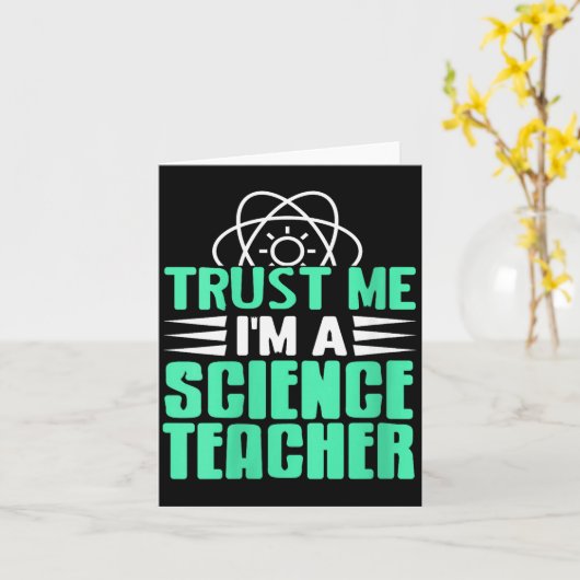 Womens Trust Me I’m Science Teacher With Stem Supe カード (黄色い花)