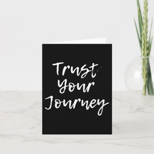 Womens Trust Your Journey Sitive Thinking Motivati カード (正面)