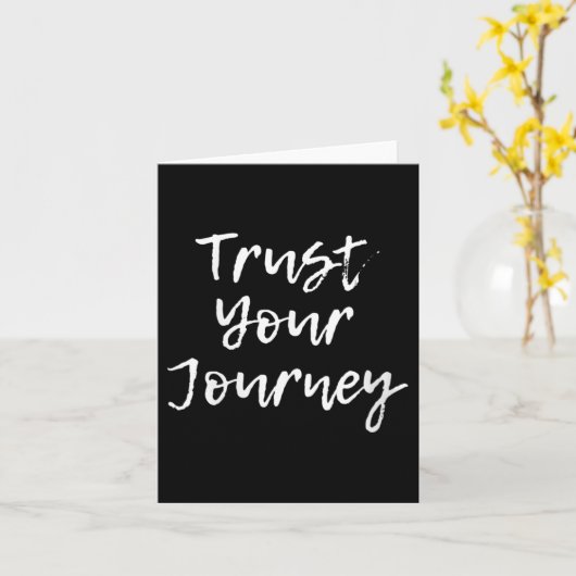 Womens Trust Your Journey Sitive Thinking Motivati カード (黄色い花)