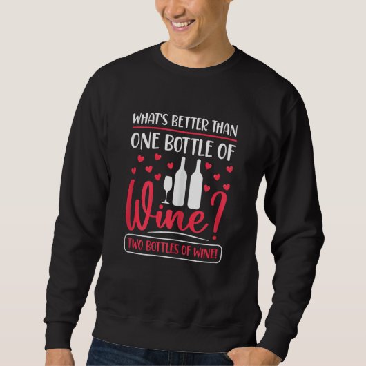 Womens Two Bottles Of Wine Drinker   Winemaker Con スウェットシャツ (正面)