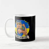 Womens Ukrainian Girl Ukraine Flag Merchandise Ukr コーヒーマグカップ (左)
