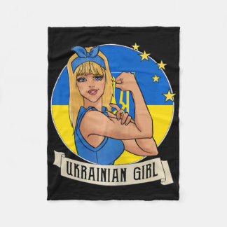 Womens Ukrainian Girl Ukraine Flag Merchandise Ukr フリースブランケット