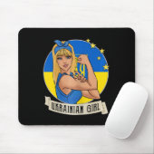 Womens Ukrainian Girl Ukraine Flag Merchandise Ukr マウスパッド (マウス)