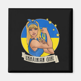 Womens Ukrainian Girl Ukraine Flag Merchandise Ukr マグネット