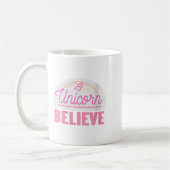 Womens Unicorn Believe Sitive Magic Fantasy Rainbo コーヒーマグカップ (左)