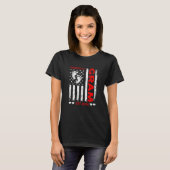 Womens US American Flag Promoted To Gram 2024 Moth Tシャツ (正面フル)