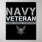 Womens Us Navy - Veteran Honor Courage Commitment  ポスター (正面)