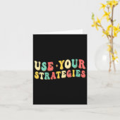 Womens Use Your Strategies Test Day Testing Exam S カード (黄色い花)