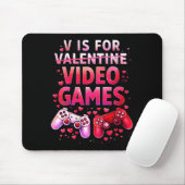 Women's V Is For Video Games Funny Valentines Game マウスパッド (マウス)