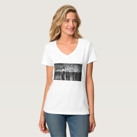 Womens V-Neck T-Shirt Tシャツ (正面フル)