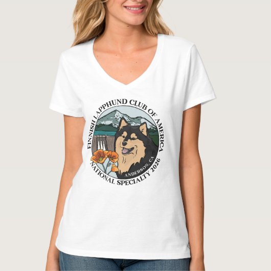 Women's V neck T Shirt Tシャツ (正面)