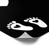 Womens Valentines Day Twin Pregnancy Announcemen V ポスター (角)