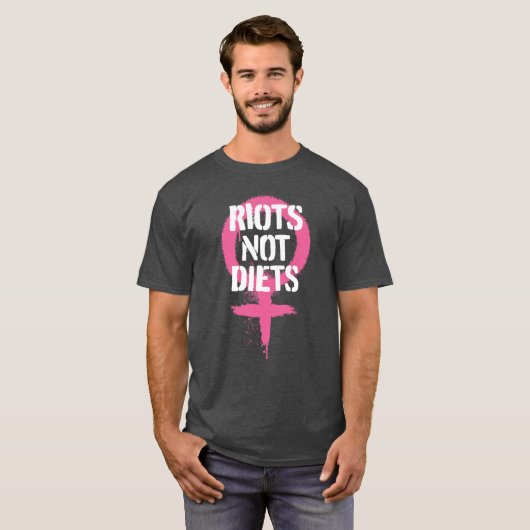 Womens VenusRiots Not Diets Oversized Tシャツ (正面フル)