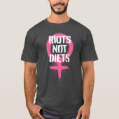 Womens VenusRiots Not Diets Oversized Tシャツ (正面)