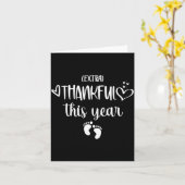 Womens Very Thankful This Year Happy Pregnancy Ann カード (黄色い花)