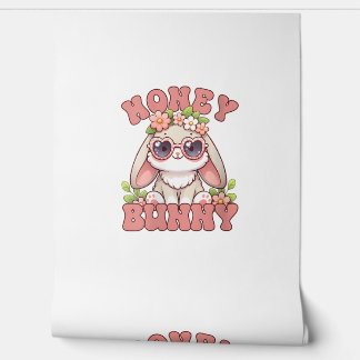 Womens Vintage Easter Honey Bunny Flowers Rabbit L 壁紙