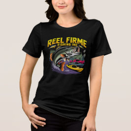 Women's Vintage Reel Firme Fishing Inc Bass Tシャツ
