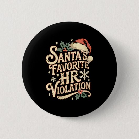 Womens Vintage Sarcastic Retro Hr Violation Christ 缶バッジ (正面)