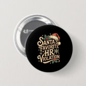 Womens Vintage Sarcastic Retro Hr Violation Christ 缶バッジ (正面&裏面)
