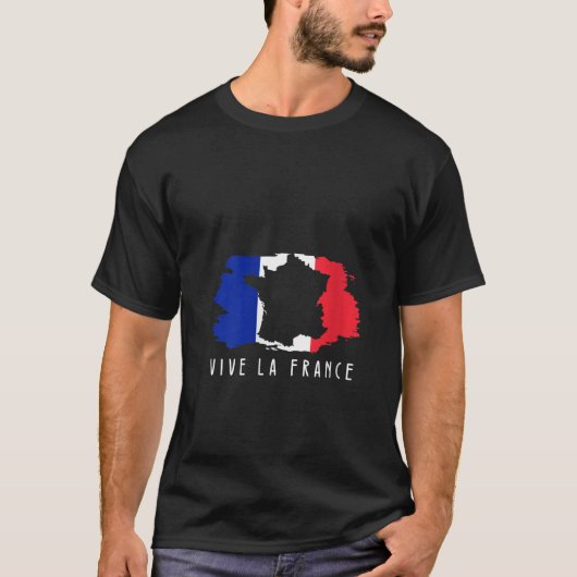 Womens Vive la france French Flag Bastille Day 202 Tシャツ (正面)