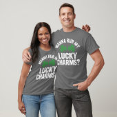 Womens Wanna Rub My Lucky Charms Adult St Patricks Tシャツ (ユニセックス)