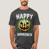 Womens Watermelon Jackolantern Summer Halloween Ha Tシャツ (正面)