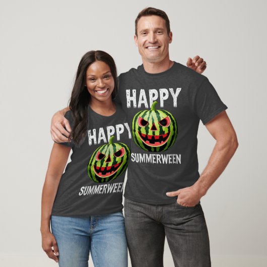 Womens Watermelon Jackolantern Summer Halloween Ha Tシャツ (ユニセックス)