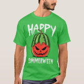 Womens Watermelon Jackolantern Summer Halloween Ha Tシャツ (正面)