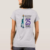 Women's WDHOF® 25th Anniversary Tシャツ – グレー (裏面)