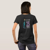 Women's WDHOF® 25th Anniversary Tシャツ – 黒 (裏面フル)