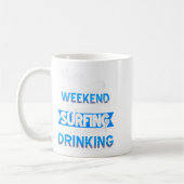 Womens Weekend Forecast Surfing Chance Of Coastal コーヒーマグカップ (左)