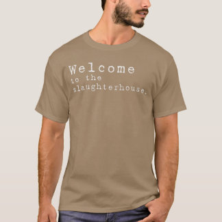 Womens Welcome to the slaughterhouse Halloween Hor Tシャツ