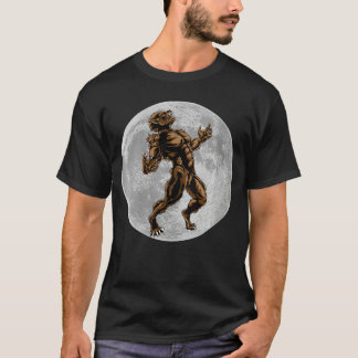 Womens Werewolf Halloween Full Moon Scary Wolf Hor Tシャツ
