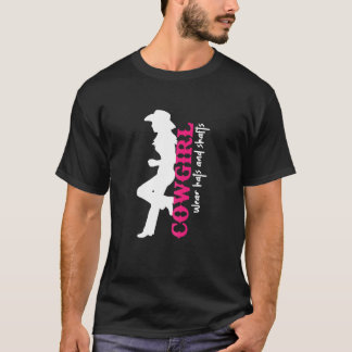 Womens Western Girl Wear Hats Shafts Rodeo Riding Tシャツ