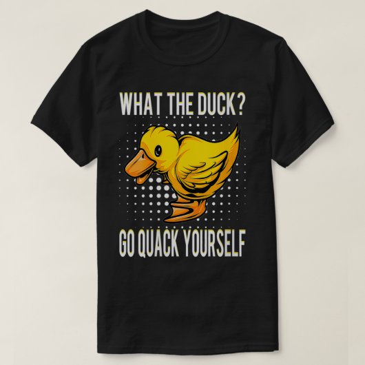 Womens What The Duck おもしろい DuckことわざギフトVNeck Tシャツ (デザイン正面)