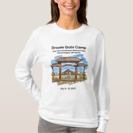 Women's White Long-sleeved  Tシャツ