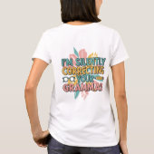 Women's White T-Shirt with Irony and Funny Sarcast Tシャツ (裏面)